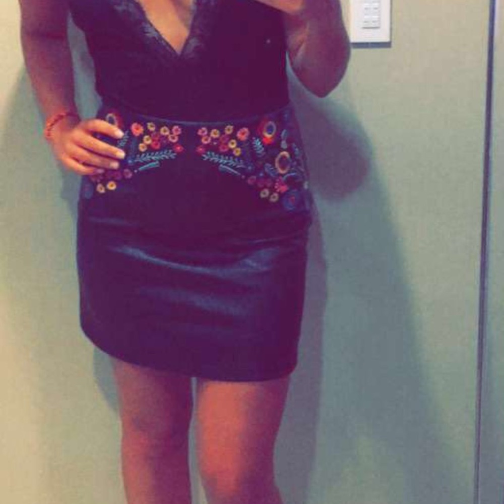Zara leather skirt